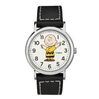 ราคา Timex TW2T60900 Weekender x Peanuts Charlie Brown นาฬิกาข้อมือผู้ชายเเละผู้หญิง สีดำ (7563753952)