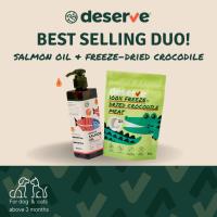 ราคา เซ็ตคู่ขายดี น้ำมันปลาแซลมอน195ML.&เนื้อจระเข้ฟรีซดราย40G. Salmon Oil100% ลดขนร่วง Freeze Dried ไขมันต่ำ ขนมหมาแมว (11094832441)