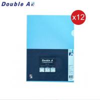 ราคา Double A แฟ้มซองเอกสารชั้นเดียว PP L-File ขนาด A4 สีฟ้า แพ็ค 12 ชิ้น (718679103)