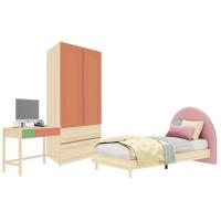 ราคา Koncept furniture ชุดห้องนอน ขนาด 3.5 ฟุต-เบาะชมพู รุ่น Bingsoo & ตู้เสื้อผ้าลิ้นชัก 90 ซม. พร้อมตู้ข้างเตียง สีพีช (22740927047)