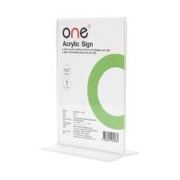 ราคา ONE ป้ายอะคริลิก T แนวตั้ง ขนาด 5x7 นิ้ว (2963036286)