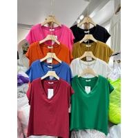 ราคา [โปรพิมพ์โค้ด MMAYYSP7 ลด 45.- ทันที] มาใหม่ค่าสาวๆๆ เสื้อยืดคอวีลายขวาง ผ่ามาลึกกำลังพอดี แขนกุด ใส่ง่าย ผ้าใส่สบายไม่ (12737385716)