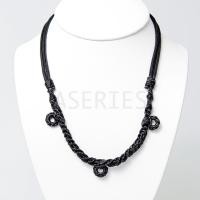 ราคา สร้อยคอเชือกเทียนถัก 3ห่วง ปรับสายได้ (มี2สี ดำ/เขียว) (5731467111)