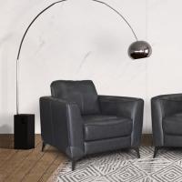 ราคา SB Design Square โซฟาหนังแท้ 1 ที่นั่ง รุ่น Rochester สีดำ (92x86x84 ซม.) แบรนด์ SB FURNITURE (12475798147)