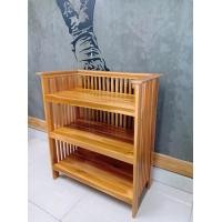ราคา 3ชั้นวางหนังสือไม้สัก ชั้นวางของอเนกประสงค์ไม้สัก สีสักทอง ขนาด 65*30*70 cm. (2358183338)