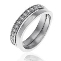ราคา Jewelry Buffet แหวน แหวนเงิน แหวนเงินแท้ 925 ประดับเพชรสวิส CZ ชุบทองคำขาว (1237169509)