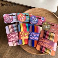 ราคา 10Pcs/Set Simple Solid Color Hair Bands/ Super Elasticity Colorful Basic Rubber Hair Tie/ Women Ponytail Hair Ring Hair Accessories (3928814465)