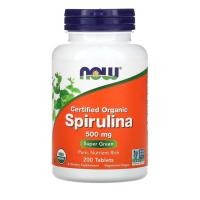 ราคา Now Foods Certified Organic Spirulina 500 mg 200 Tablets (3416253024)