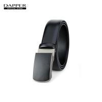 ราคา DAPPER เข็มขัดหนังแท้ Plaque Buckle Belt in Black สีดำ (BBCB1/1906PG3) (5746864596)