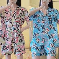 ราคา พร้อมส่ง ชุดนอน ซาติน อก 44 ลาย พอลแฟรงค์ (Paul Frank) (15851570433)