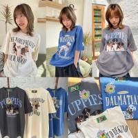ราคา (7UDL99W ลด 20%) พร้อมส่ง Oversize เสื้อโอเวอร์ไซส์ ลายน้องหมาแมว Nothing house (18072001591)