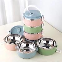 ราคา ปิ่นโตสีพาสเทล มี4ชั้น คละสี (7340348433)
