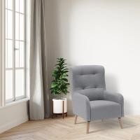Koncept Furniture อาร์มแชร์ผ้า สีเทา รุ่น ALLIDA