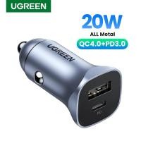ราคา Ugreen ที่ชาร์จในรถยนต์ USB 4.0 3.0 QC ชาร์จเร็ว 18W Type C PD สําหรับ Xiaomi QC4.0 QC3.0 iPhone X Xr Xs 8 iPhone 14 14 Plus 14 Pro Pro Max (2587561515)