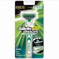 ราคา Gillette Mach 3 Sensitive ยิลเลตต์ มัค ทรี เซนซิทีฟ ใบมีดโกนพร้อมด้าม (3842482528)