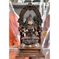 ราคา พระแม่ลักษมี ประทับซุ้มแกะลาย สร้อยสังวาลแกะลายดอกไม้ **ทองเหลือง..นำเข้าจากอินเดีย** (Lak0022) (3459242938)