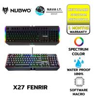 ราคา ❌กล่องชำรุด❌ NUBWO X27 KEYBOARD (คีย์บอร์ด) FENRIR BLACK OPTICAL BLUE SWITCH EN/TH รับประกัน 2ปี (22906605386)