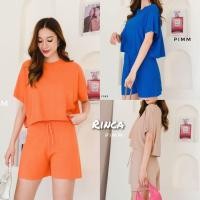 ราคา PayDay(อก52" เอว24-34")ชุดเซตไหมพรม Pimm 083 เสื้อครอป+กางเกงขาสั้น (20576970601)