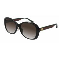 ราคา แว่นกันแดด GUCCI GG0849SK 001 Black Red Brown Round Oval Panthos 59 mm Women's Sunglasses (19058574279)