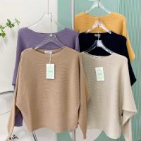 ราคา NEW(อก 42"-48") เสื้อคอปาดไหมพรม ทรงแขนปีกค้างคาว Giants 865 ผ้าทอลายขวาง (20290786172)