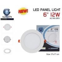 ราคา IWACHI โคมฝังฝ้า LED 6นิ้ว 12W ทรงกลม Panel Light ดาวน์ไลท์ (5616046320)