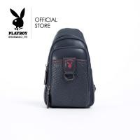 ราคา PLAYBOY กระเป๋าคาดอกผู้ชาย ลิขสิทธิ์แท้ST-B204PBM125-BL ดีไซน์ทรงเป้หน้าลายสานเส้นคาดปั้มLOGOแดง สีน้ำเงิน (10706137540)
