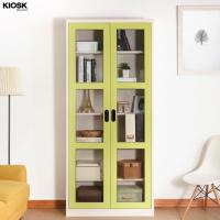 ราคา ส่งฟรีทั่วไทย ตู้สูงวางหนังสือ Kiosk (MAX-052)บานเปิดกระจก 5 แผ่นชั้น (6708569612)