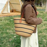 ราคา พร้อมส่ง 3 ลาย กระเป๋าสาน สายหนัง สานลาย ทรงshoppping bag minimal P216 (18481114844)