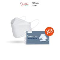 ราคา Welcare mask หน้ากากอนามัยทางการแพทย์ 3D WF-99 สีขาว P50 3 กล่อง (23850209475)