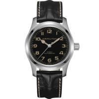 ราคา Hamilton Khaki Field Murph Automatic with standard packaging | 42mm | รุ่น H70605731 (หน้าปัดดำ สายหนังดำ) (12361534823)