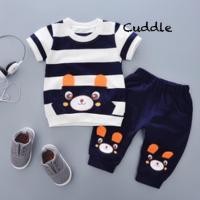 ราคา เสื้อผ้าเด็ก เสื้อยืด + กางเกงเด็ก พิมพ์ลายหมี size 3 - 36 เดือน (2097084731)