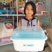 ราคา ส่งฟรีจ้าNanny ตะกร้าคว่ำขวดนม มีฝาปิด(สีฟ้า) (2678090485)