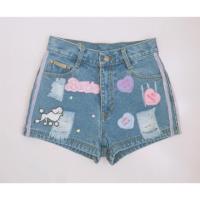 ราคา กางเกงยีนส์ขาสั้นบาร์บี้ งานป้าย แบรนด์ macaron (848946326)