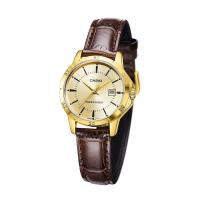 ราคา นาฬิกาคาสิโอ CASIO สายสีน้ำตาลหน้าปัดสแตนเลสแฟชั่นผู้หญิงนาฬิกาคู่ LTP-V004GL-9A (9358320053)