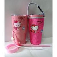 ราคา set แก้วเก็บอุณหภูมิร้อน-เย็นขนาด30 Ozคิตตี้ ชุดแก้ว1ใบพร้อมถุงหิ้ว แถมฟรีหลอด+แปรงทำความสะอาด ,แผ่นยางรอง (1469030528)