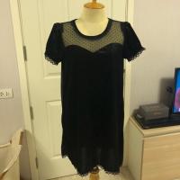 ราคา เดรสกำมะหยี่ สีดำ (1114509258)