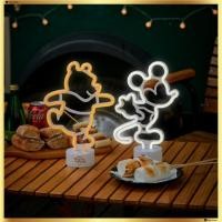 ราคา โคมไฟนีออน LED รูปมิกกี้เมาส์ และหมีพูห์ (22265762293)