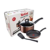 ราคา Tefal Super Cook Plus Set ชุดหม้อและกระทะ 4 ชิ้น สามารถใช้กับเตาแม่เหล็กไฟฟ้าได้ (7520033331)