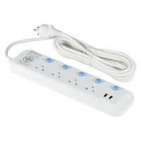 ราคา อุปกรณ์ไฟฟ้า ปลั๊กพ่วง รางปลั๊กไฟ 4ช่อง 5สวิตช์ 2USB 4.70 ม. 815U ELEKTRA มีคุณภาพผ่านมาตรฐาน (9068532601)