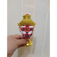 ราคา ปู่เจ้าสมิงพราย ปู่เสือ ขนาดกว้าง 4 นิ้ว สูงรวมฐาน 7 นิ้ว เรซิ่น ปิดทอง พร้อมฐานปิดทอง งานดี หัวโขน เศียรครู เศียรบูชา (21590601143)