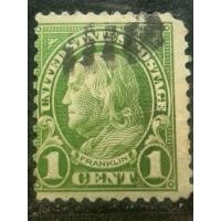 ราคา แสตมป์ แสตมป์ต่างประเทศ usa Benjamin FRANKLIN US STAMP GREEN 1 Cent RARE (14363182512)