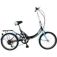 ราคา K-BIKE จักรยานพับได้ FOLDING BIKE 20 นิ้ว เกียร์ 6 Speed รุ่น 20TC601 New Design (ดำ/ฟ้า) (914148665)