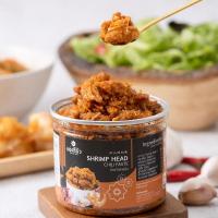 ราคา น้ำพริกคางกุ้ง (ขนาด 50 กรัม) มีเรทขายส่ง ผลิตจากหัวกุ้ง/คางกุ้ง ทอดด้วยน้ำมันพืช (3991432563)