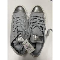 ราคา รองเท้าคอนเวิร์สสีเทา หัวรองเท้าแต่งหนังสีเงิน converse (9871196145)