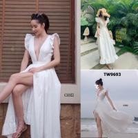ราคา ชุดไปทะเลสีขาว เดรสสีขาว ชุดเดรสเที่ยวทะเล ชุดเดรสไปทะเล (10350489782)