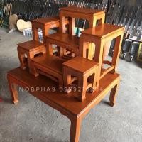 ราคา โต๊ะหมู่บูชาไม้สักหน้า7หมู่7 (1917820296)