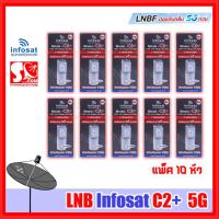 ราคา หัว LNB หัวจาน INFOSAT รุ่น C2+ ระบบ C-Band ตัดสัญญาณรบกวน 5G (ไม่มีสกาล่าริง) เฉพาะหัว LNB หัว 5G C2+ Infosat (12840250573)