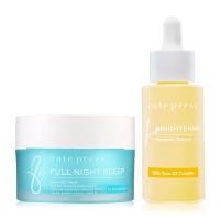ราคา Cute Press Set 2 Items Full Night Sleep Overnight Mask 50g + Brightening Booster Serum 30ml. (16615936472)