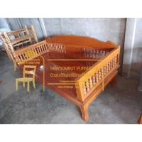 ราคา แหย่งไม้สักโซฟาไม้สักพร้อมส่งไม่ต้องรอของ 100x200ซม. (23049776369)