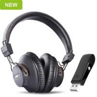 ราคา Avantree DG59 ชุดหูฟังบลูทูธครอบหูพร้อม wireless USB adapter สำหรับปล่อยสัญญาณบลูทูธ (Black) (1614557267)
